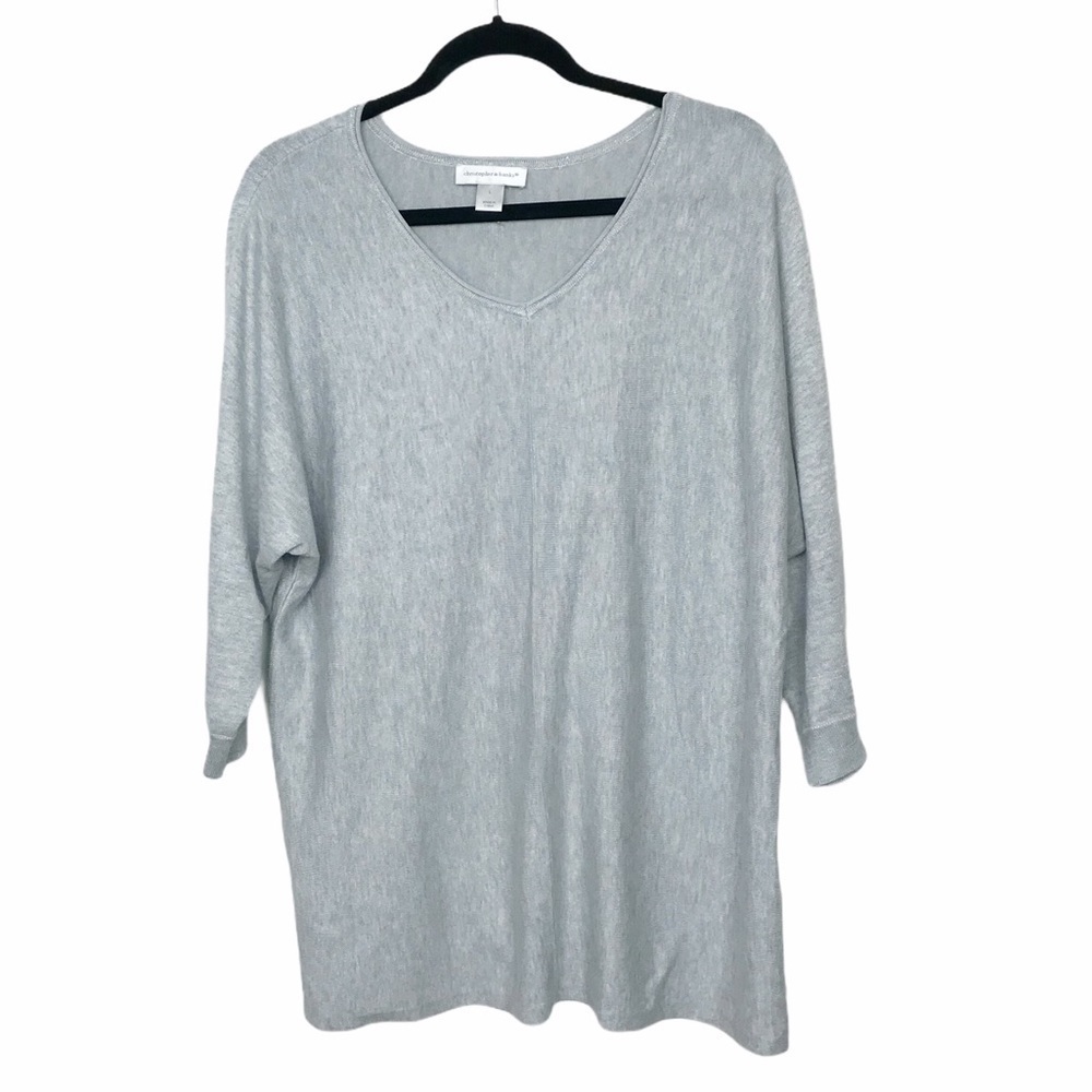 Christopher & Banks Gray V Neck Sweater